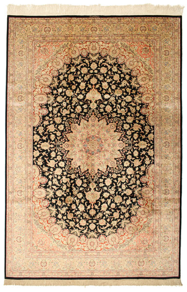 Qum silk signed: Qum Lajvardi carpet VAH13