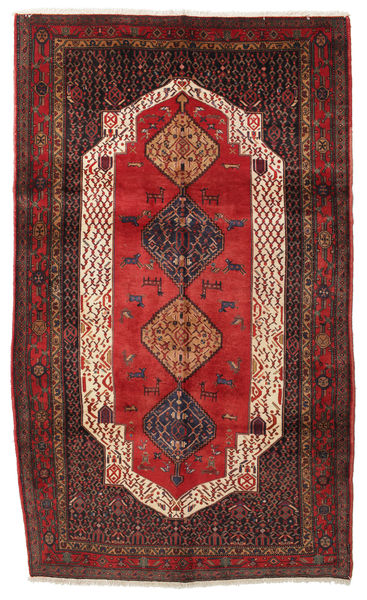Kurdi Tapete 160X270 Oriental Feito A Mão Vermelho Escuro/Castanho (Lã, Pérsia/Irão)