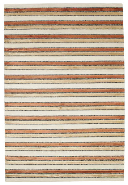 Pacific Line - Beige Matto 140X200 Moderni Käsinsolmittu Tummanbeige/Beige ( Intia)