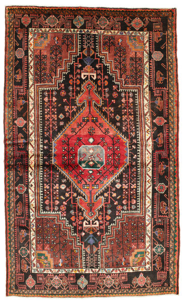 Nahavand Tapete 132X218 Oriental Feito A Mão Vermelho Escuro/Preto (Lã, Pérsia/Irão)