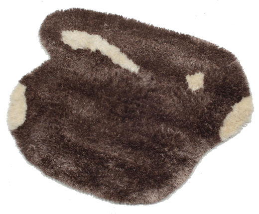 Funny-Bunny Promo - Braun/Weiß Teppich
 90X115 Moderner Hellbraun/Dunkelrot/Dunkelbraun ( Indien)