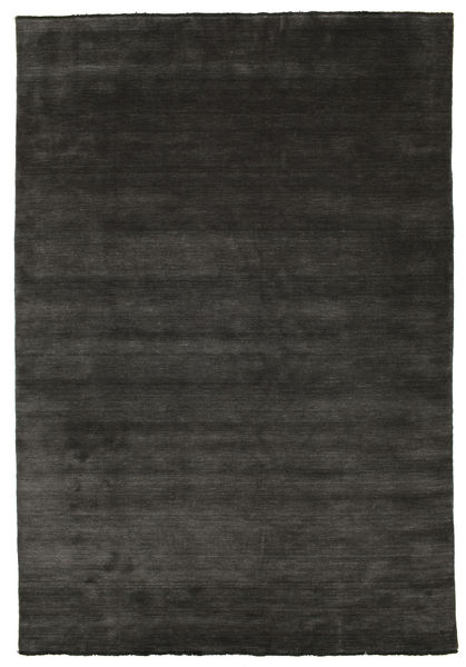 ハンドルーム fringes - 黒 / グレー 絨毯 CVD5470