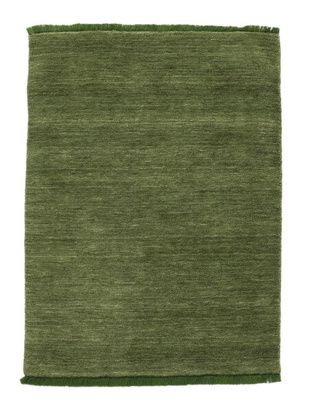 Handloom Fringes - Green Rug 80X120 Modern Olive Green (Wool, India)