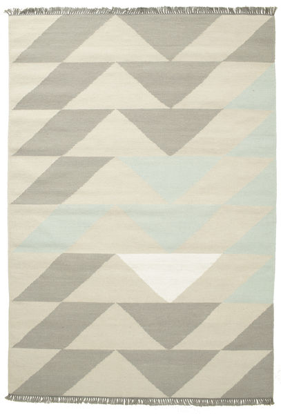 Way - Turqoise Χαλι 160X230 Σύγχρονα Χειροποίητη Ύφανση Μπεζ/Ανοιχτό Γκρι/Λευκό/Κρεμ (Μαλλί, Ινδικά)