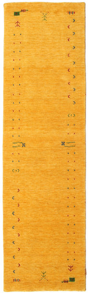 Gabbeh Loom Frame - Keltainen Matto 80X300 Moderni Käytävämatto Oranssi (Villa, Intia)