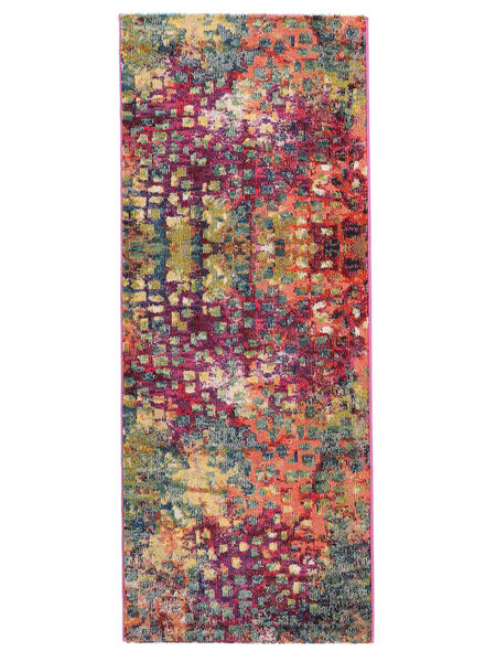 Davina Χαλι 80X200 Σύγχρονα Χαλι Διαδρομοσ Σκούρο Κόκκινο/Σκούρο Γκρι ( Τουρκικά)