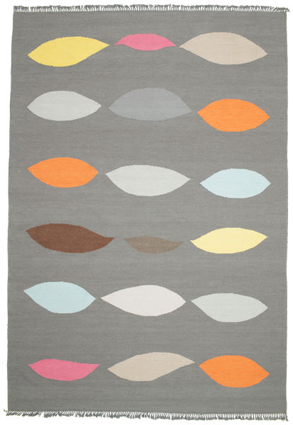 Leaves - Cinzento Tapete 220X320 Moderno Tecidos À Mão Cinza Escuro/Cinzento Claro (Lã, Índia)