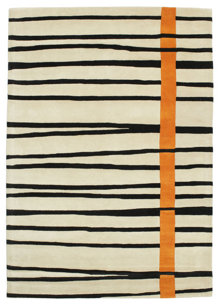 Gummi Twist Handtufted - Laranja Tapete 160X230 Moderno Bege Escuro/Bege/Preto (Lã, Índia)
