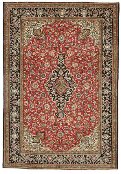 Qum Patina Rug 262X380 Authentic
 Oriental Handknotted Brown/Dark Grey Large (Wool, Persia/Iran)