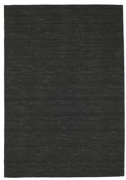 Kilim Loom - Black Rug 160X230 Authentic
 Modern Handwoven Black (Wool, India)