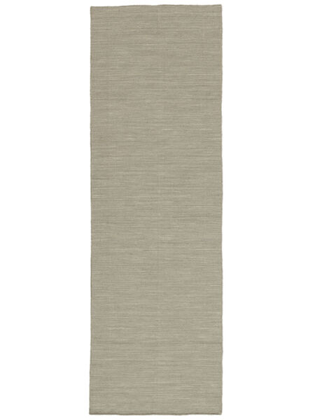 Ćilim Loom - Svjetlo Siva/Beige Sag 80X250 Autentični
 Moderni Ručno Tkani Staza Za Hodnik
 Svjetlosiva (Vuna, Indija)