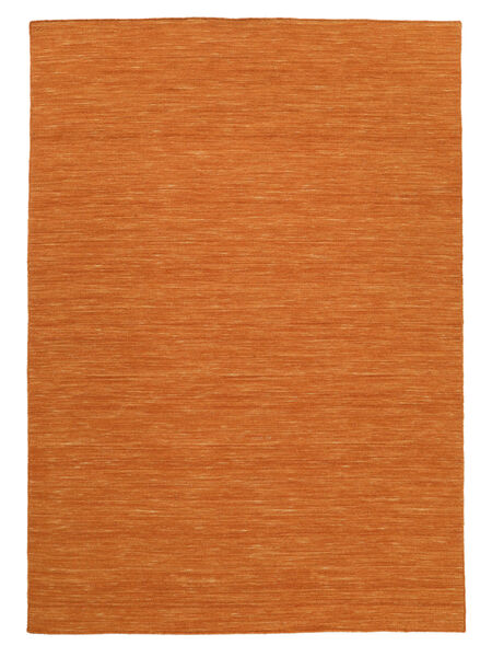 Kilim Loom - Orange Rug 160X230 Authentic
 Modern Handwoven Orange (Wool, India)