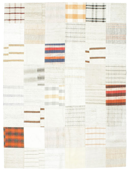 Ćilim Patchwork Sag 170X230 Autentični
 Moderni Ručno Tkani Bež/Bijela/Krem (Vuna, Turska)