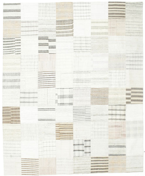 Kilim Patchwork Tapete 245X302 Moderno Tecidos À Mão Bege/Branco/Creme (Lã, Turquia)