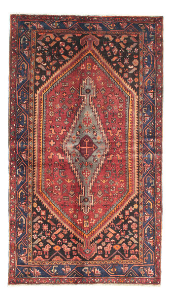Zanjan Tapis 140X245 D'orient Fait Main Rouge Foncé/Marron Foncé (Laine, Perse/Iran)