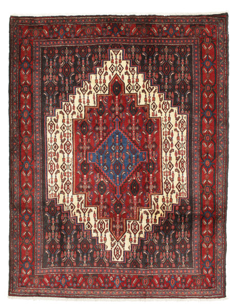 Senneh Rug 125X164 Authentic
 Oriental Handknotted Dark Red/Brown (Wool, Persia/Iran)