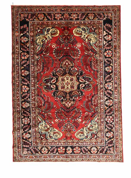 Lillian Matta 230X340 Äkta Orientalisk Handknuten Mörkröd/Mörkbrun (Ull, Persien/Iran)