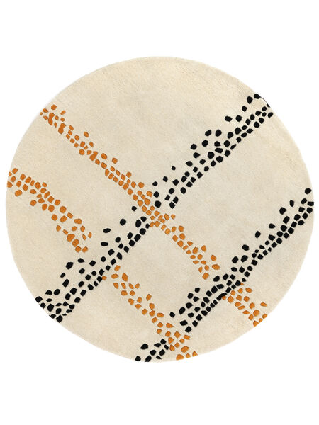Delight Handtufted - Orange Rug Ø 150 Modern Round Beige/Light Grey (Wool, India)