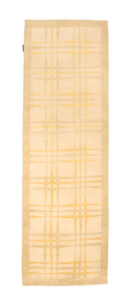 Ziegler Modern Rug 79X242 Authentic
 Modern Handknotted Hallway Runner
 Dark Beige/Beige/Light Pink (Wool, Pakistan)