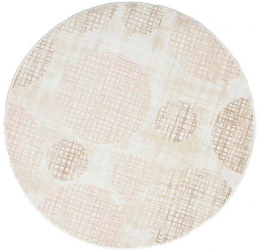 Norwich - 핑크색 러그 Ø 150 모던 원형 라이트 그레이/베이지/다크 베이지 ( 터키)