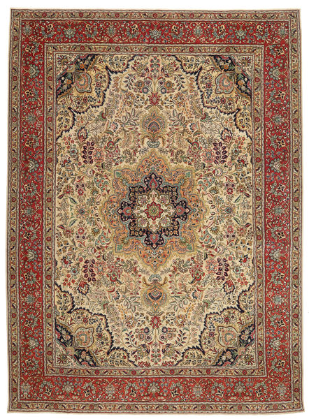 Tabriz Patina Rug 295X405 Authentic
 Oriental Handknotted Light Brown/Dark Red Large (Wool, Persia/Iran)