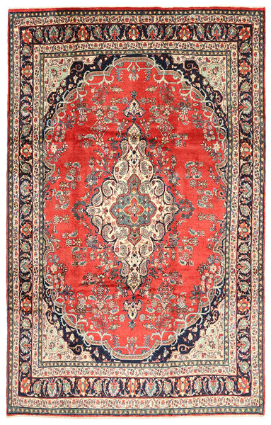 ハマダン シャフバフ パティナ 絨毯 208X328 オリエンタル 手織り 薄茶色/赤 (ウール, ペルシャ/イラン)