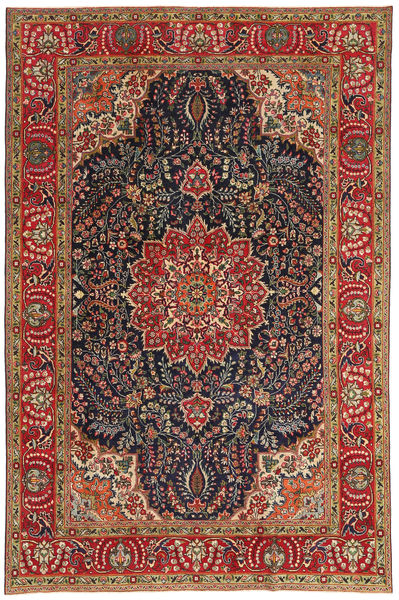 Tabriz Patina Rug 200X312 Authentic
 Oriental Handknotted Dark Red/Light Brown (Wool, Persia/Iran)