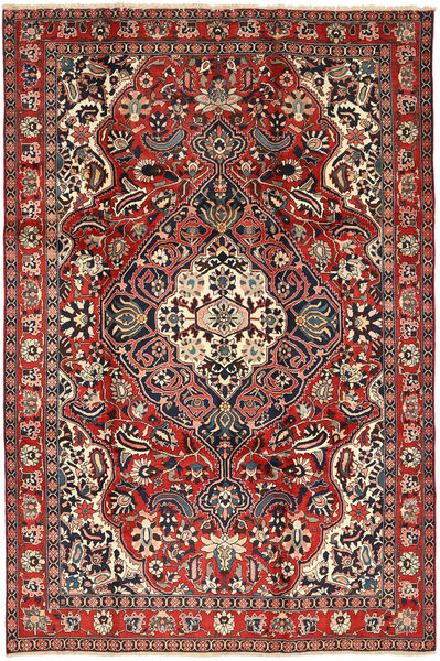 Bakhtiari Tapete 205X310 Oriental Feito A Mão Vermelho Escuro/Castanho (Lã, Pérsia/Irão)