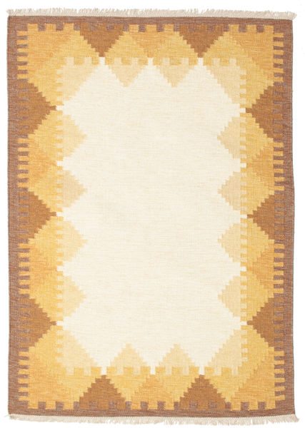 キリム Dorris - 茶 絨毯 140X200 モダン 手織り ベージュ/薄茶色 (ウール, インド)
