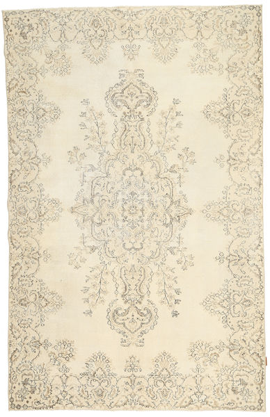 Colored Βιντάζ Χαλι 188X298 Σύγχρονα Χειροποιητο Μπεζ/Σκούρο Μπεζ (Μαλλί, Τουρκικά)