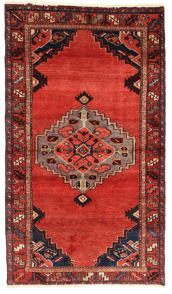 Saveh Teppich
 98X182 Echter Orientalischer Handgeknüpfter Rost/Rot/Dunkelrot (Wolle, Persien/Iran)