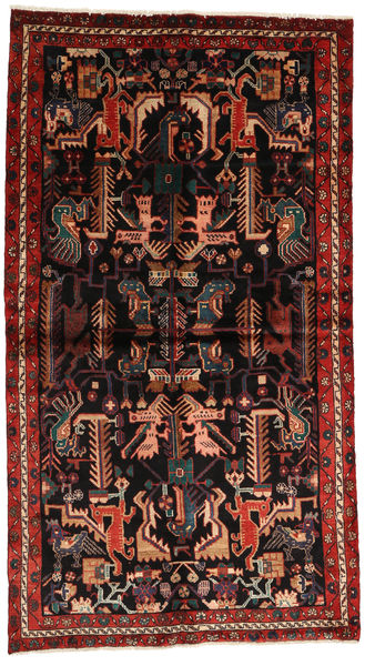 Nahavand Tapete 137X245 Oriental Feito A Mão Castanho Escuro/Vermelho Escuro (Lã, Pérsia/Irão)