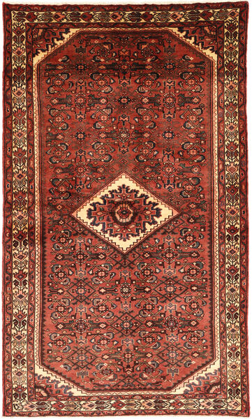 Hosseinabad Tapijt 147X255 Echt Oosters Handgeknoopt Donkerrood (Wol, Perzië/Iran)