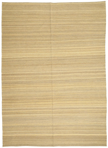 Kelim Moderni Matto 206X287 Moderni Käsinkudottu Tummanbeige/Beige (Villa, Afganistan)