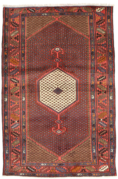 Zanjan Dywan 131X198 Orientalny Tkany Ręcznie Ciemnoczerwony/Ciemnobrązowy (Wełna, Persja/Iran)