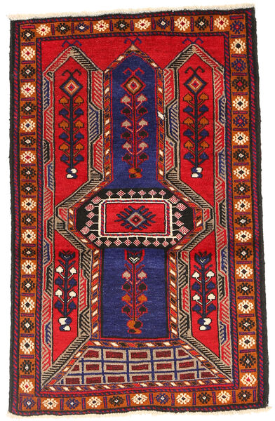 Balouch Szőnyeg 83X134 Keleti Csomózású Sötétpiros/Sötétlila (Gyapjú, Afganisztán)