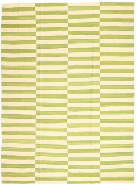 Kelim Moderní Koberec 215X286 Moderní Ruční Tkaní Světle Zelená/Žlutý (Vlna, Afghánistán)