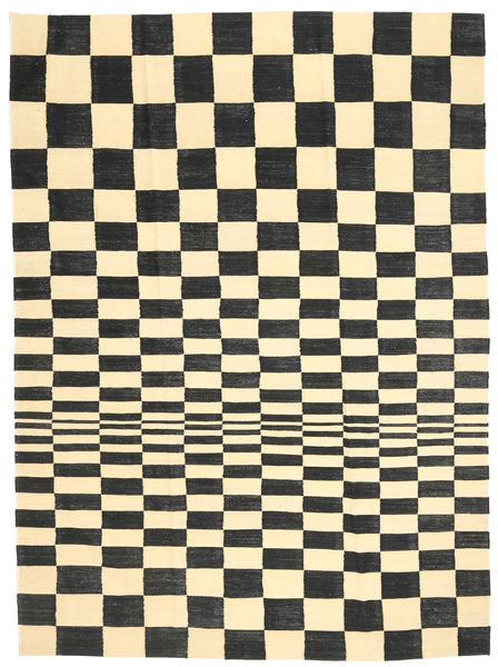 Kilim Modern Rug 210X286 Authentic
 Modern Handwoven Black/Yellow (Wool, Afghanistan)