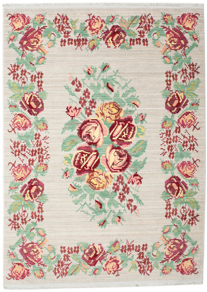 Camelia - Grå Teppe 140X200 Moderne Mørk Beige/Hvit/Creme ( Tyrkia)