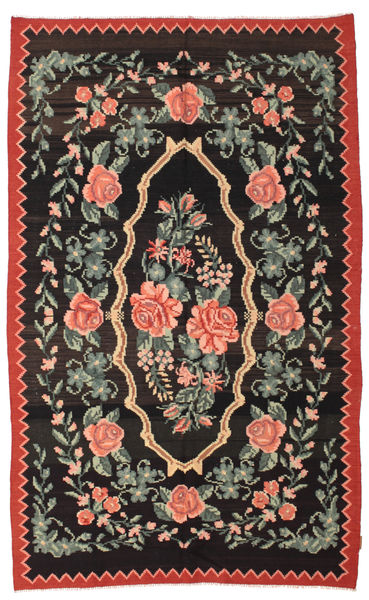 Kilim Rose Moldavia Tapete 166X268 Oriental Tecidos À Mão Castanho Escuro/Cinza Escuro (Lã, Moldávia)
