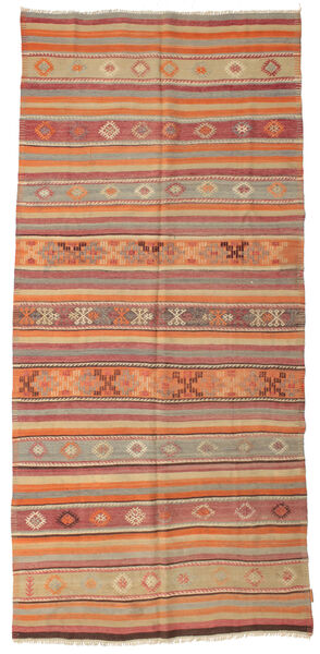 Kilim Semi-Antigo Turquia Tapete 149X314 Oriental Tecidos À Mão Castanho Claro/Laranja/Castanho (Lã, Turquia)