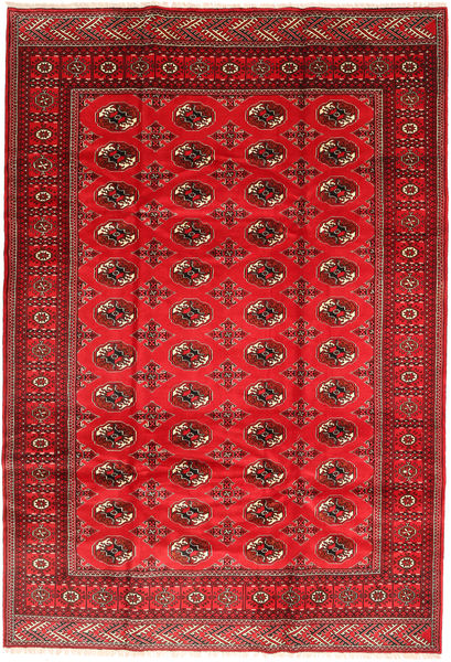 Turcomano Tapete 201X293 Oriental Feito A Mão Vermelho Escuro/Castanho Alaranjado/Vermelho (Lã, Pérsia/Irão)