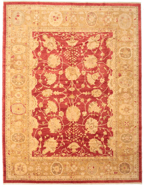 Usak Tapete 307X400 Oriental Feito A Mão Castanho Claro/Laranja Grande (Lã, Turquia)