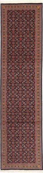 타브리즈 50 Raj 실크 함유 러그 75X300 정품
 오리엔탈 수제 복도용 러너
 다크 브라운/다크 레드 (울/실크, 페르시아/이란)