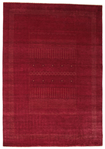 Gabbeh Loribaft Rug 196X280 Authentic
 Modern Handknotted Dark Red/Crimson Red (Wool, India)