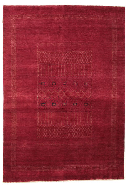 Gabbeh Loribaft Rug 152X220 Authentic
 Modern Handknotted Crimson Red/Dark Red (Wool, India)