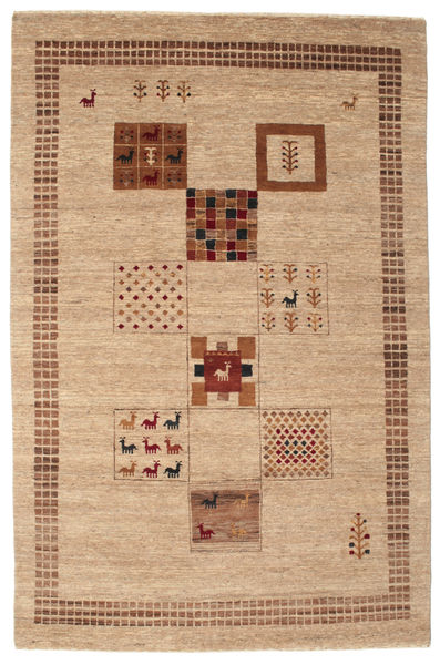 Gabbeh Loribaft Rug 145X223 Authentic
 Modern Handknotted Light Brown/Dark Beige (Wool, India)