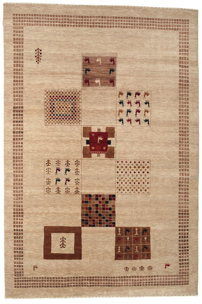Gabbeh Loribaft Rug 197X295 Authentic
 Modern Handknotted Light Brown/Dark Beige (Wool, India)