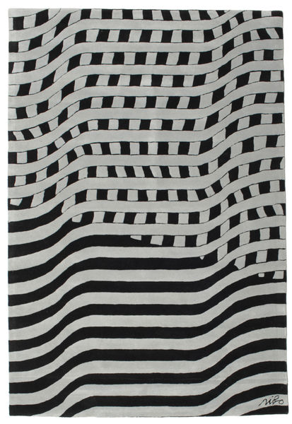 Passages Handtufted - Black/Grey Rug 200X300 Modern Light Grey/Black (Wool, India)