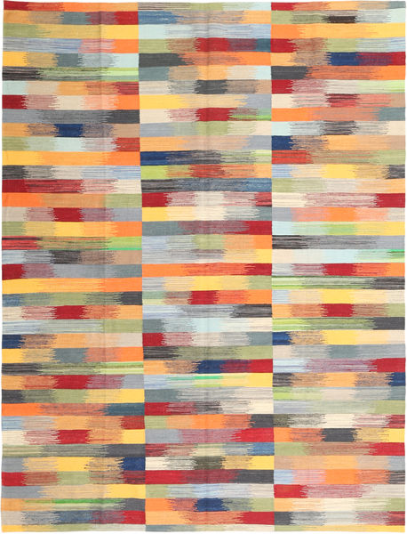 Kelim Moderna Matta 219X286 Äkta Modern Handvävd Mörkbeige/Roströd (Ull, Afghanistan)